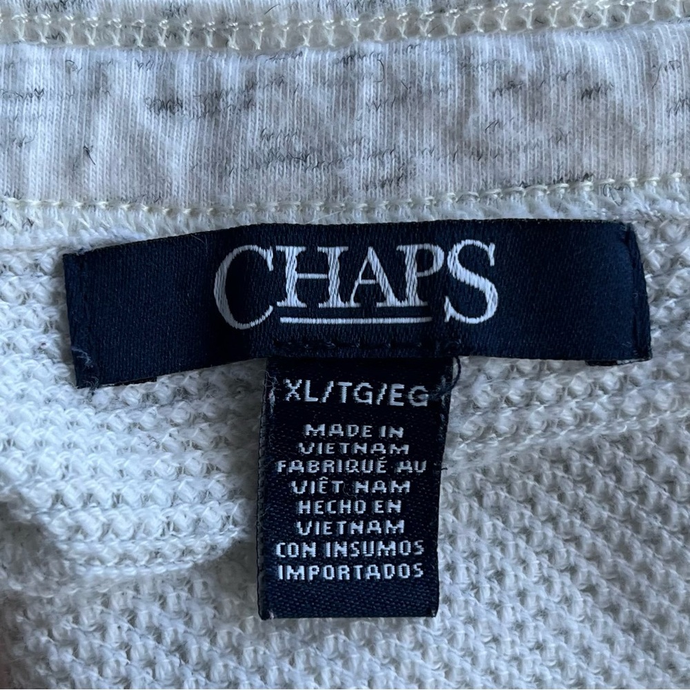 •CHAPS• Textured Knit Boatneck Top with Lace-Up Detail - Size XL - Picture 2 of 9